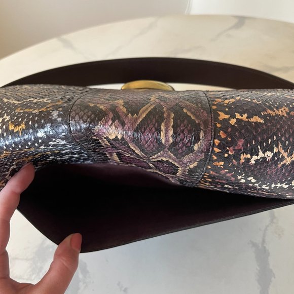 SOLD Coach 1941 Large Tabby Exotic Snakeskin Shoulder Bag w Leather Crossbody - Picture 8 of 16